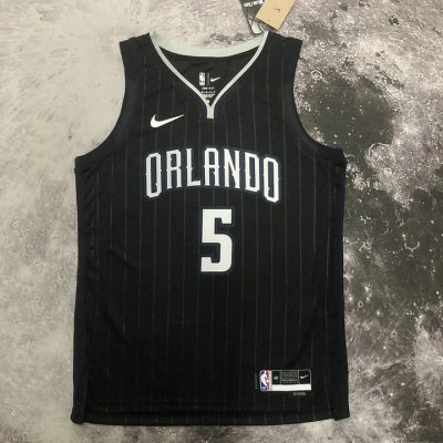 Maillot de Basket #5 Banchero Orlando Magic 2022-23 city Noir Imprimé